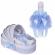 Lumanare botez personalizata si trusou botez in landou, decor dantela bleu,