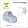 Lumanare botez personalizata si trusou botez in landou, decor dantela bleu,