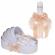 Lumanare botez personalizata si trusou botez in landou, decor dantela crem,