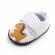 Pantofiori albi pentru baietei - dino (marime disponibila: 3-6 luni (marimea 18