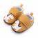 Pantofiori maro pentru baietei - dino (marime disponibila: 3-6 luni (marimea 18
