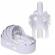 Set elegant lumanare botez si trusou botez in landou, decor dantela alba,