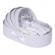 Set elegant lumanare botez si trusou botez in landou, decor dantela alba,