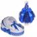 Set elegant lumanare botez si trusou botez in landou, decor dantela albastra,