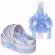 Set elegant lumanare botez si trusou botez in landou, decor dantela bleu,