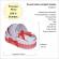 Set elegant lumanare botez si trusou botez in landou, decor dantela rosie,