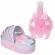 Set elegant lumanare botez si trusou botez in landou, decor dantela roz,