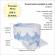 Set elegant trusou botez, cutie trusou si lumanare, decor dantela bleu diafana,