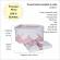 Set elegant trusou botez, cutie trusou si lumanare, decor dantela roz pudra