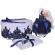 Set elegant trusou botez, cutie trusou si lumanare iepuras pufos, dantela si