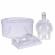 Set elegant trusou botez, cutie trusou si lumanare personalizata cu nume, decor