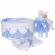 Set elegant trusou botez, cutie trusou si lumanare personalizata cu nume, decor