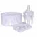 Set trusou botez, cutie trusou si lumanare, decor elegant dantela alba,