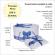Set trusou botez, cutie trusou si lumanare, decor elegant dantela albastra,