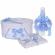 Set trusou botez, cutie trusou si lumanare, decor elegant dantela bleu,