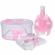 Set trusou botez, cutie trusou si lumanare, decor elegant dantela roz, denikos®