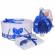 Set trusou botez, cutie trusou si lumanare iepuras pufos, dantela si fundite,