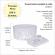 Set trusou botez, cutie trusou si lumanare personalizata cu nume, decor alb,