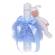 Set trusou botez, cutie trusou si lumanare personalizata cu nume, decor bleu cu