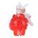 Set trusou botez, cutie trusou si lumanare personalizata cu nume, decor rosu cu