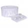 Set trusou botez si cutie trusou, dantela si fundite, decor alb, denikos® 844