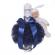 Trusou botez cu mesaj si lumanare botez personalizata, decor bleumarin cu