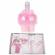 Trusou botez cu mesaj si lumanare botez personalizata, decor roz, denikos® 788