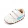 Adidasi albi cu insertie laterala bleu (marime disponibila: 3-6 luni (marimea