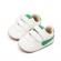 Adidasi albi cu insertie laterala verde (marime disponibila: 3-6 luni (marimea