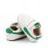 Adidasi albi cu insertie laterala verde (marime disponibila: 3-6 luni (marimea