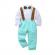 Costum elegant cu papion bleu cu crem (marime disponibila: 2 ani)