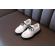 Pantofi albi eleganti, cu sireturi negre (marime disponibila: marimea 29)