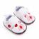 Pantofiori albi pentru fetite - flamingo (marime disponibila: 3-6 luni (marimea