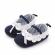Pantofiori bleumarine cu volanas alb (marime disponibila: 6-9 luni (marimea 19