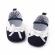 Pantofiori bleumarine cu volanas alb (marime disponibila: 6-9 luni (marimea 19