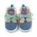 Pantofiori crem cu denim tip mocasini (marime disponibila: 3-6 luni (marimea 18