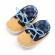 Pantofiori galben cu bleumarine tip mocasini (marime disponibila: 6-9 luni