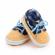 Pantofiori galben cu bleumarine tip mocasini (marime disponibila: 6-9 luni