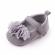 Pantofiori gri cu floricele din tulle aplicate (marime disponibila: 3-6 luni