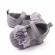 Pantofiori gri cu floricele din tulle aplicate (marime disponibila: 3-6 luni