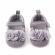 Pantofiori gri cu floricele din tulle aplicate (marime disponibila: 3-6 luni