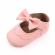 Pantofiori roz cu volanas si fundita pentru fetite (marime disponibila: 12-18