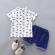 Costum cu tricou alb - coronite (marime disponibila: 12-18 luni (marimea 21