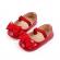 Pantofiori cu fundita, rosii din lac (marime disponibila: 3-6 luni (marimea 18