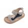 Sandalute gri cu insertie neagra pentru baietei (marime disponibila: 3-6 luni