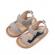 Sandalute gri cu insertie neagra pentru baietei (marime disponibila: 3-6 luni