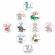 Set de 20 stickere baby milestone - 15 cm, model my first