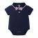 Costum elegant cu body bleumarine tip polo (marime disponibila: 12-18 luni