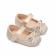 Pantofiori aurii cu sclipici si cu fundita (marime disponibila: 3-6 luni
