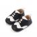 Pantofiori eleganti negri cu insertie alba (marime disponibila: 9-12 luni